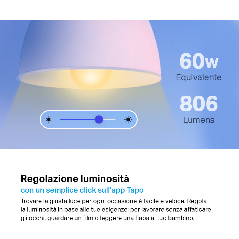 Tapo L530E Lampadina LED Smart Wi-Fi Multicolore E27, Controllo Vocale con Alexa, 2pz