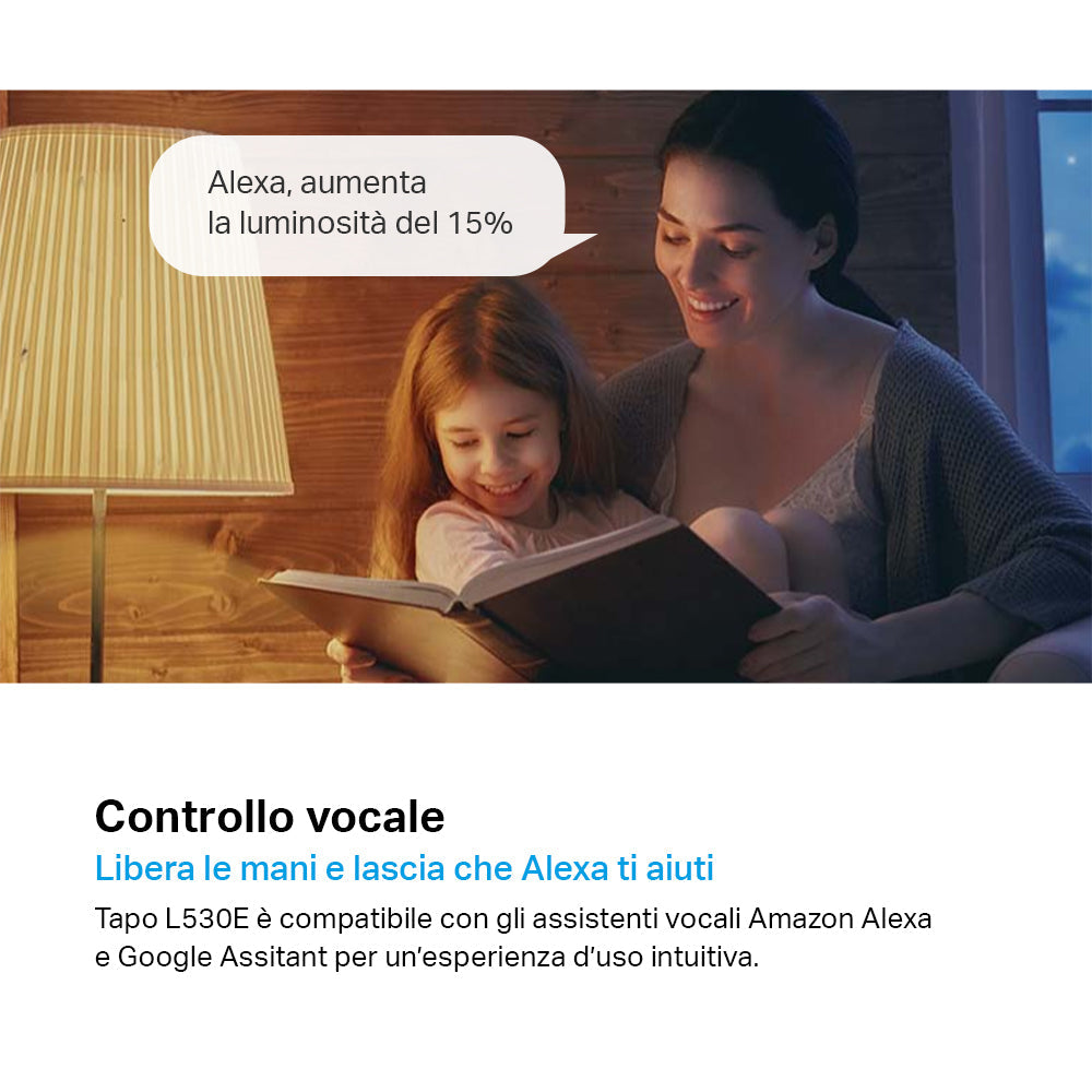 Tapo L530E Lampadina LED Smart Wi-Fi Multicolore E27, Controllo Vocale con Alexa