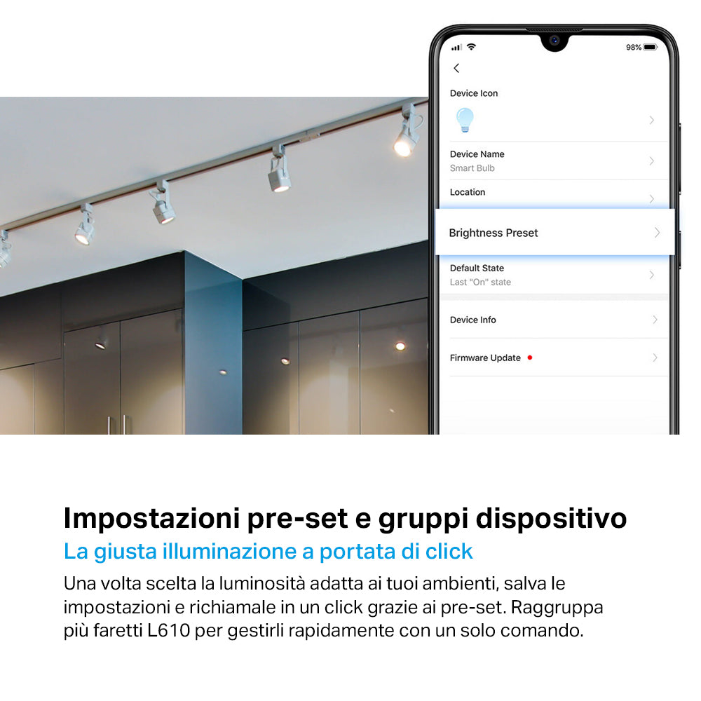 Tapo L610 Faretto LED Smart Wi-Fi Dimmerabile GU10, Controllo Vocale con Alexa, 4pz