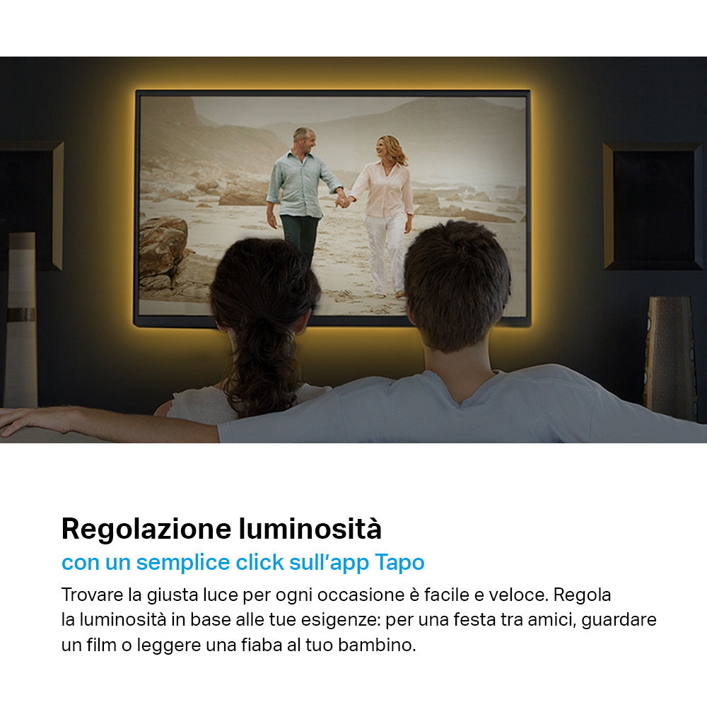 Tapo L900-10 Striscia LED Smart Wi-Fi Multicolore 2x5m, Controllo Vocale con Alexa