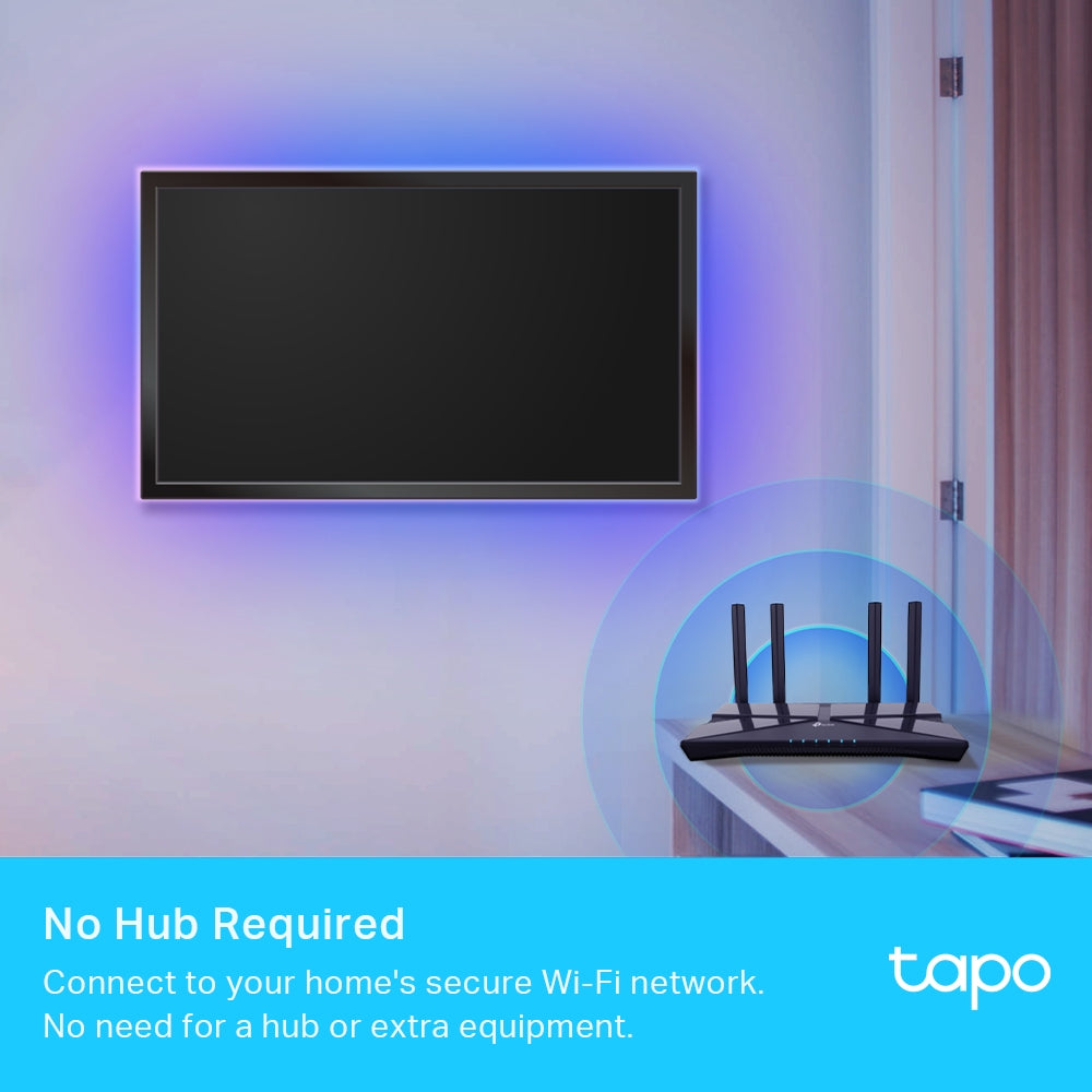 Tapo L930-10 Striscia LED Smart Wi-Fi Multicolore 2x5m, Extra-Luminosa, Zone Colore, Rivestimento Esterno, Controllo Vocale con Alexa