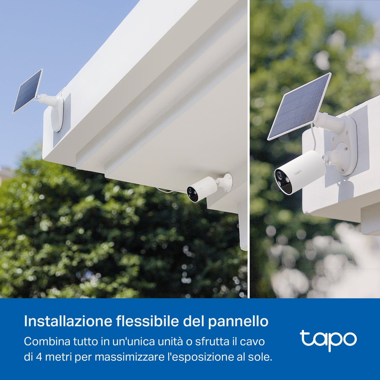 Tapo A201 Pannello Solare per Telecamere Smart a Batteria 2.5W, Supporta tutte le Tapo Telecamera Batteria e Videocampanelli