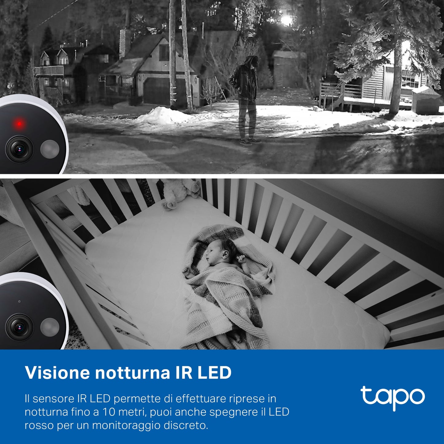 Tapo C120 Telecamera Wi-Fi Esterno/Interno 2K 4MP, Visione Notturna a Colori, Base Magnetica