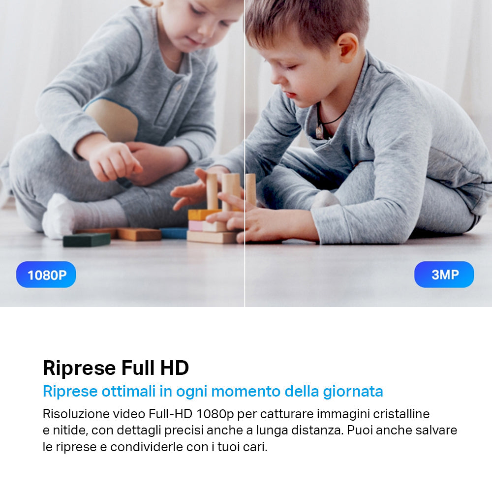 Tapo C210 Telecamera Wi-Fi Interno 2K 3MP, 360° Visuale