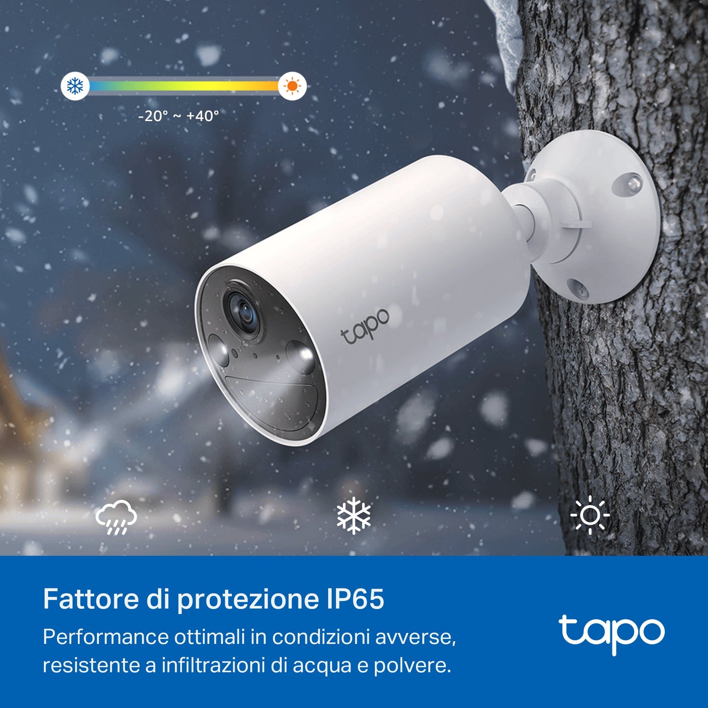 Tapo C410 Telecamera Wi-Fi Esterno a Batteria 2K 3MP, Visione Notturna a Colori, 2pz