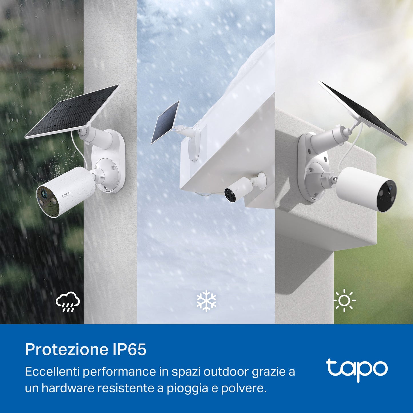 Tapo C410 KIT Telecamera Wi-Fi Esterno a Batteria 2K 3MP con Panello Solare, Visione Notturna a Colori