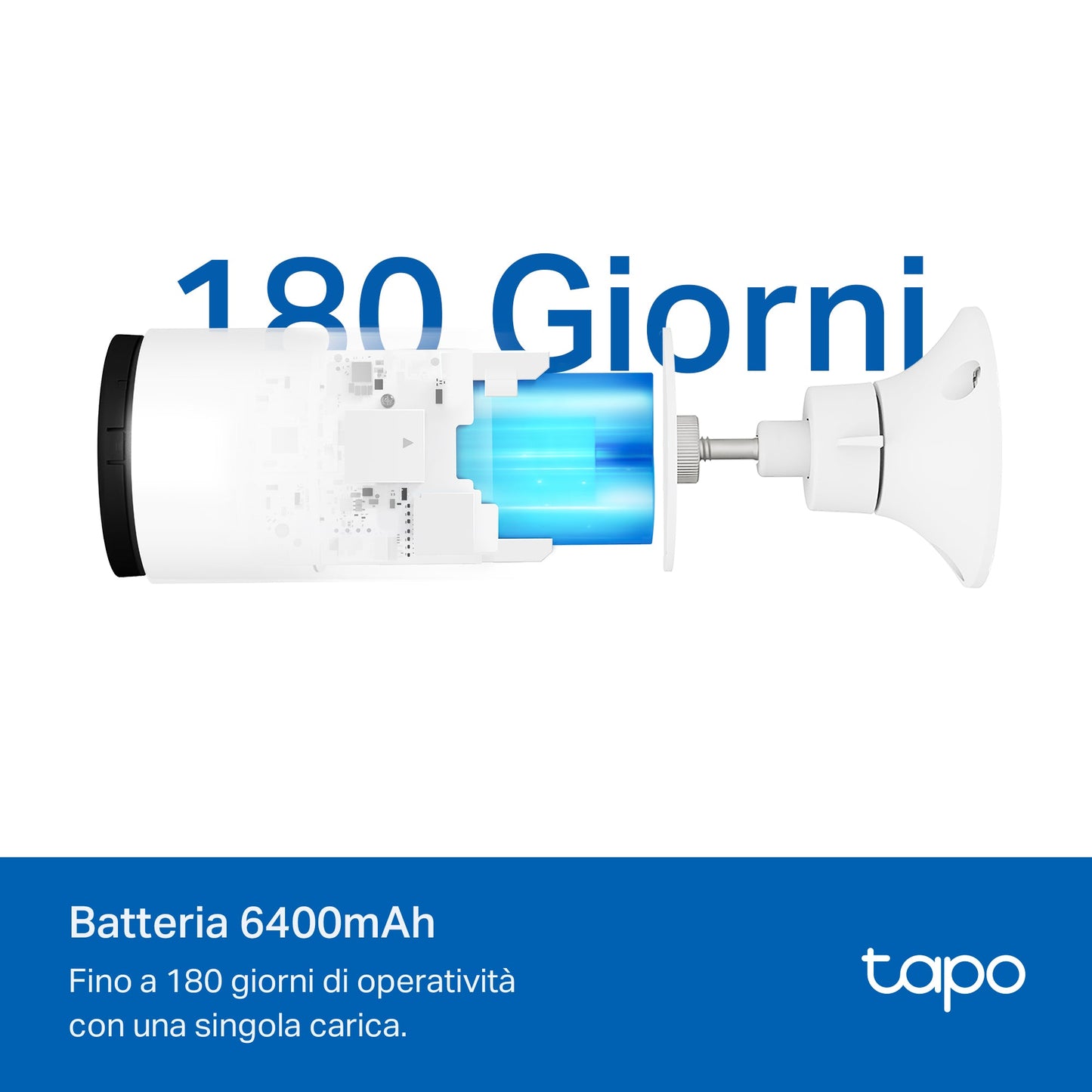 Tapo C410 Telecamera Wi-Fi Esterno a Batteria 2K 3MP, Visione Notturna a Colori