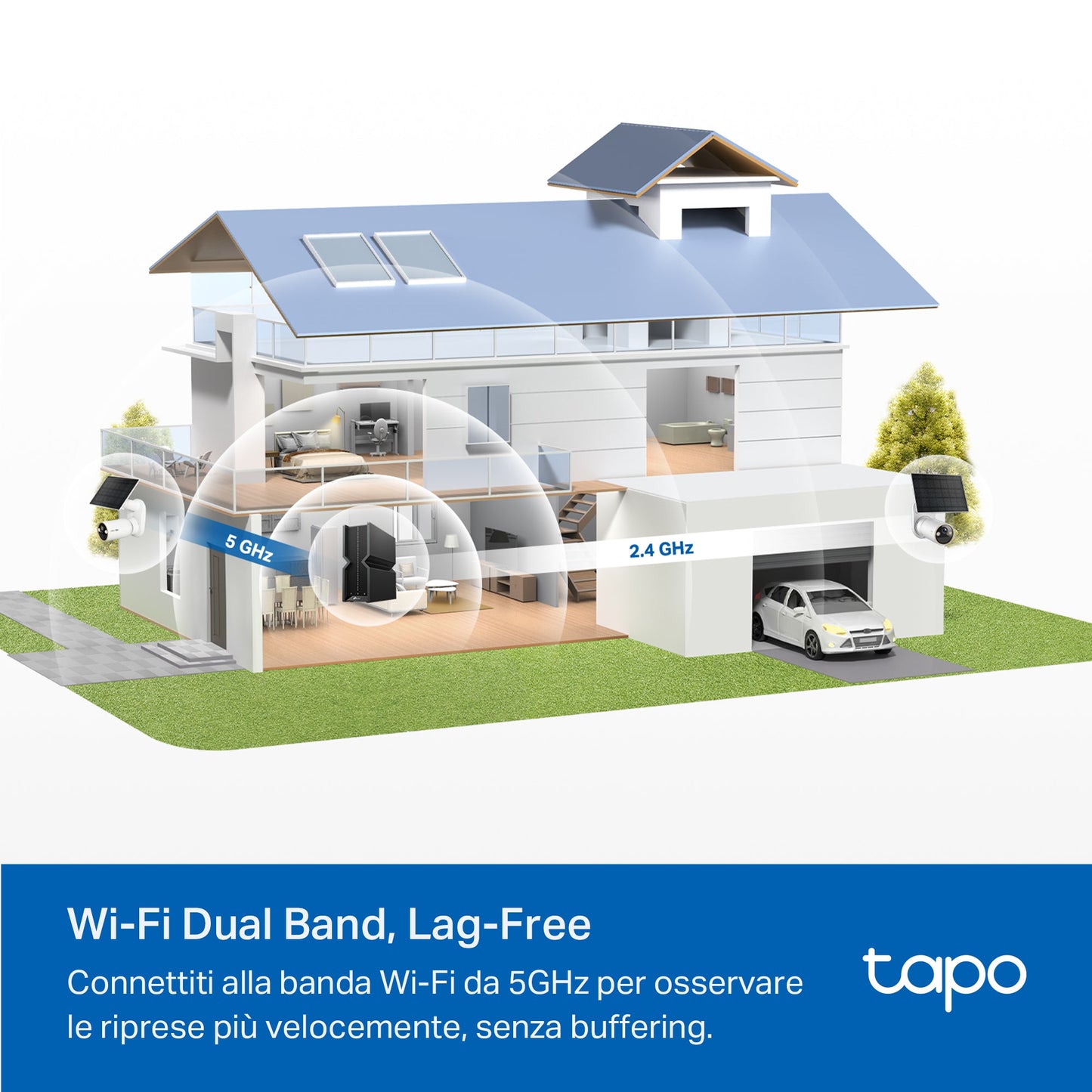 Tapo C460 Telecamera Wi-Fi Esterno a Batteria 4K 8MP, Visione Notturna a Colori Starlight, Base Magnetica