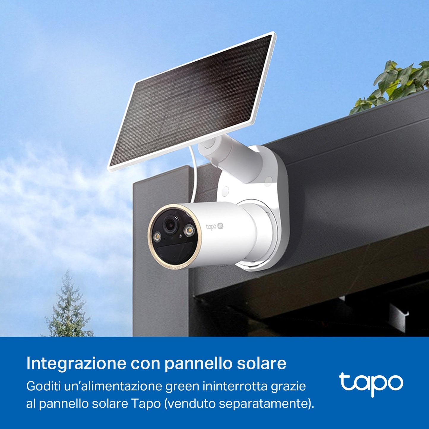 Tapo C460 Telecamera Wi-Fi Esterno a Batteria 4K 8MP, Visione Notturna a Colori Starlight, Base Magnetica