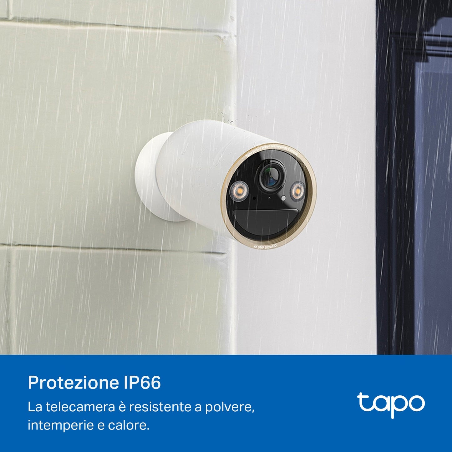 Tapo C460 Telecamera Wi-Fi Esterno a Batteria 4K 8MP, Visione Notturna a Colori Starlight, Base Magnetica