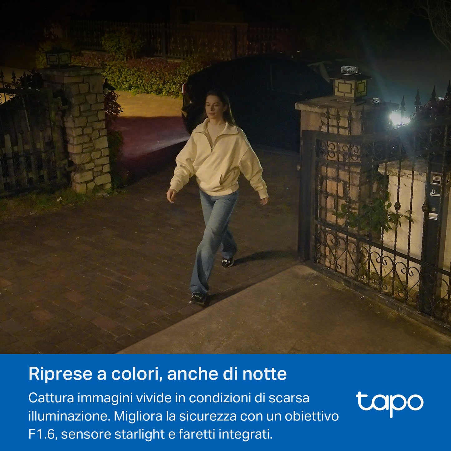 Tapo C460 KIT Telecamera Wi-Fi Esterno a Batteria 4K 8MP con Panello Solare, Visione Notturna a Colori Starlight, Base Magnetica