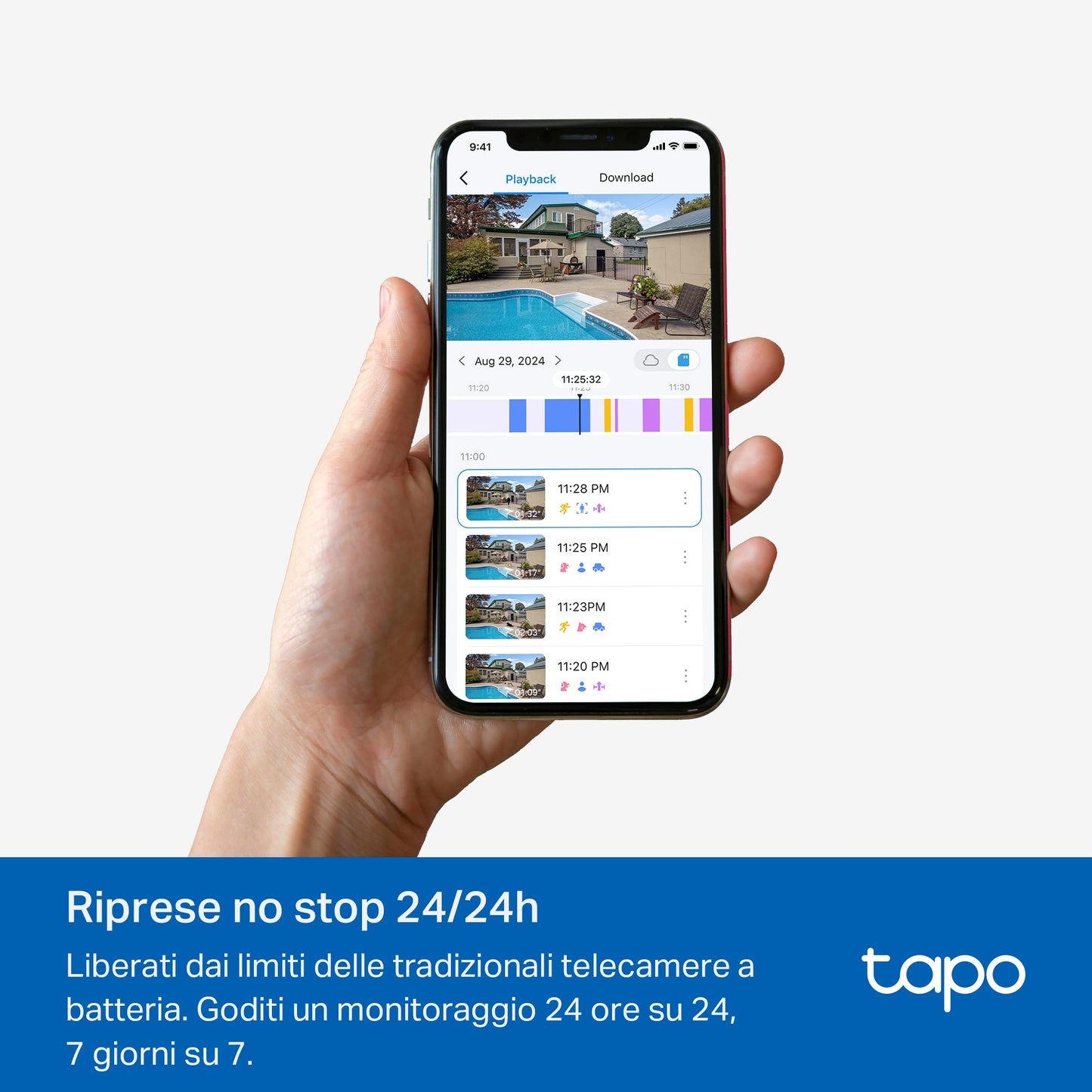 Tapo C460 KIT Telecamera Wi-Fi Esterno a Batteria 4K 8MP con Panello Solare, Visione Notturna a Colori Starlight, Base Magnetica