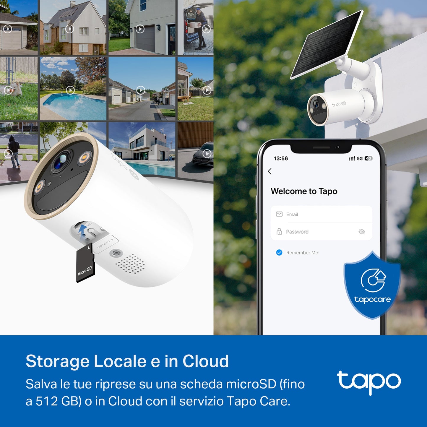 Tapo C460 KIT Telecamera Wi-Fi Esterno a Batteria 4K 8MP con Panello Solare, Visione Notturna a Colori Starlight, Base Magnetica