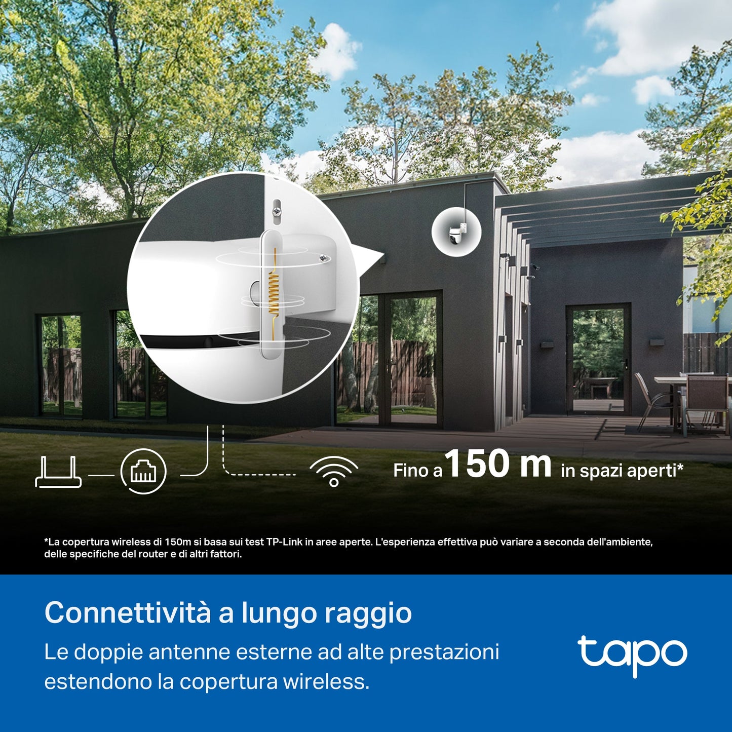 Tapo C530WS Telecamera Wi-Fi Esterno, 3K 5MP, 360° Visuale, Visione Notturna a Colori Starlight, Wi-Fi/Ethernet, ⚠️Non a batteria