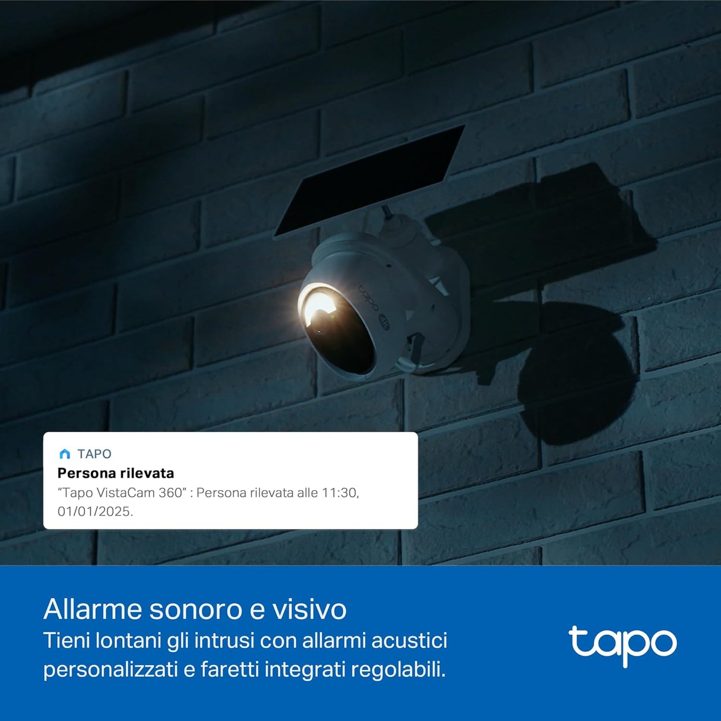 Tapo C660 KIT Telecamera Wi-Fi Esterno 4K 8MP a Batteria, 360° PTZ, Visione Notturna a Colori Starlight, Batteria 10000mAh