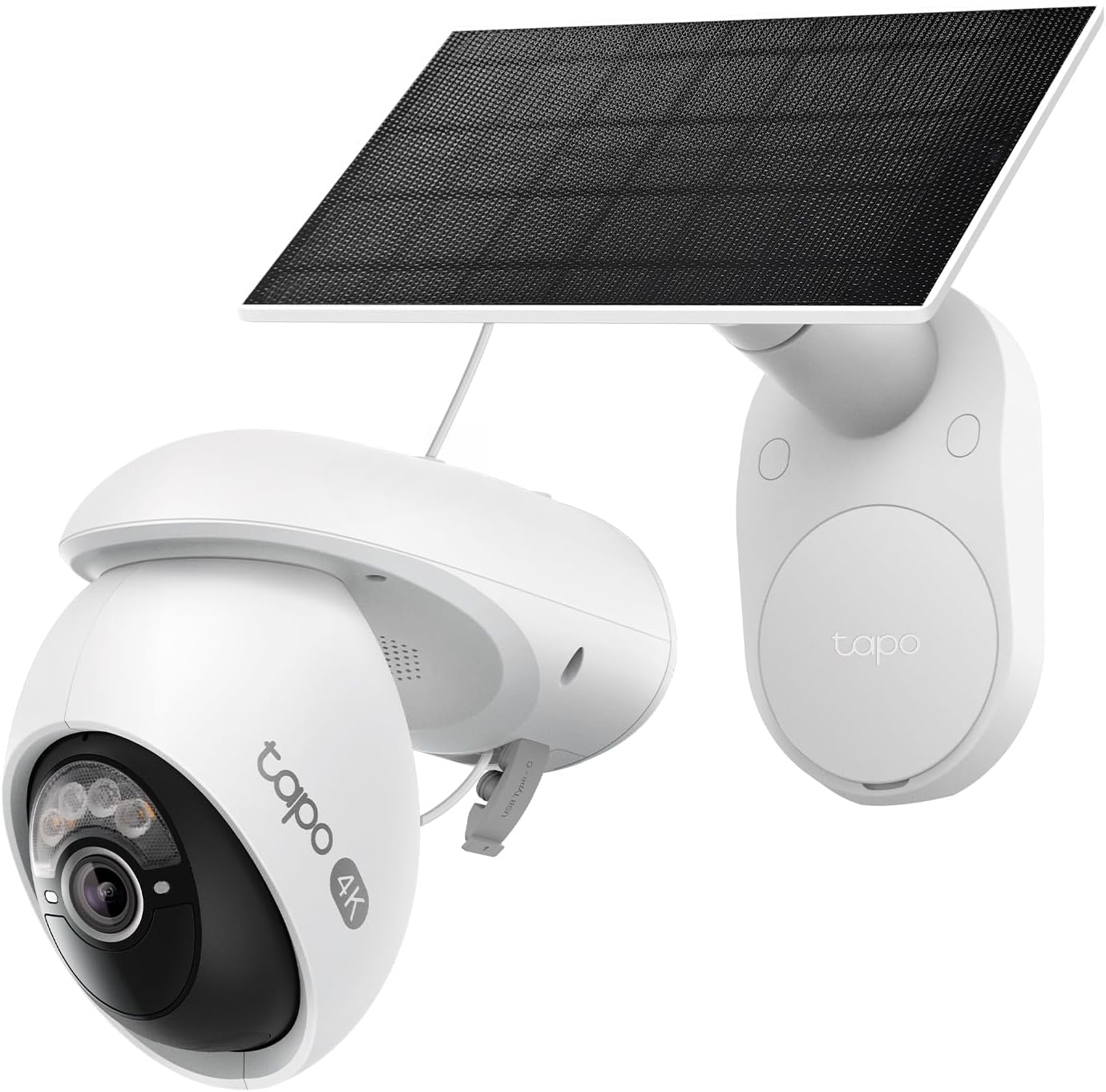 Tapo C660 KIT Telecamera Wi-Fi Esterno 4K 8MP a Batteria, 360° PTZ, Visione Notturna a Colori Starlight, Batteria 10000mAh