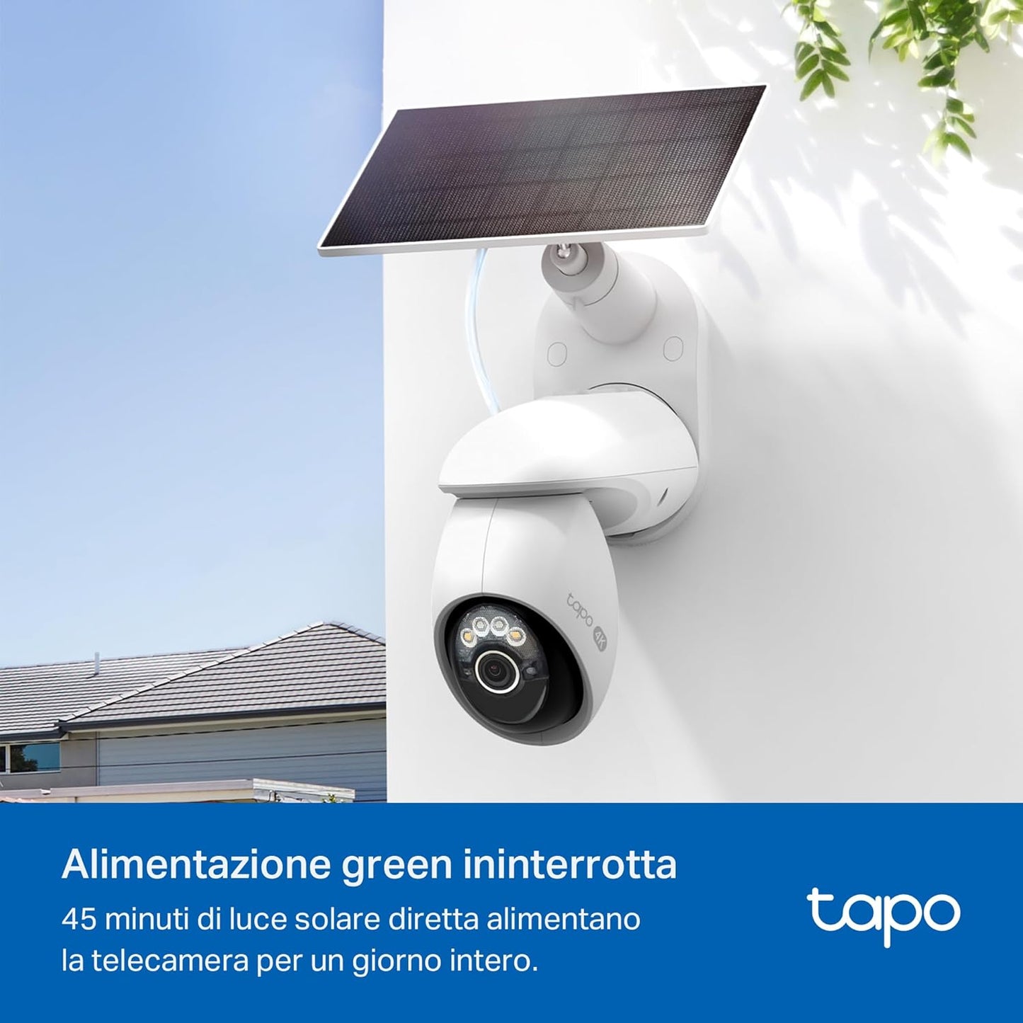 Tapo C660 KIT Telecamera Wi-Fi Esterno 4K 8MP a Batteria, 360° PTZ, Visione Notturna a Colori Starlight, Batteria 10000mAh