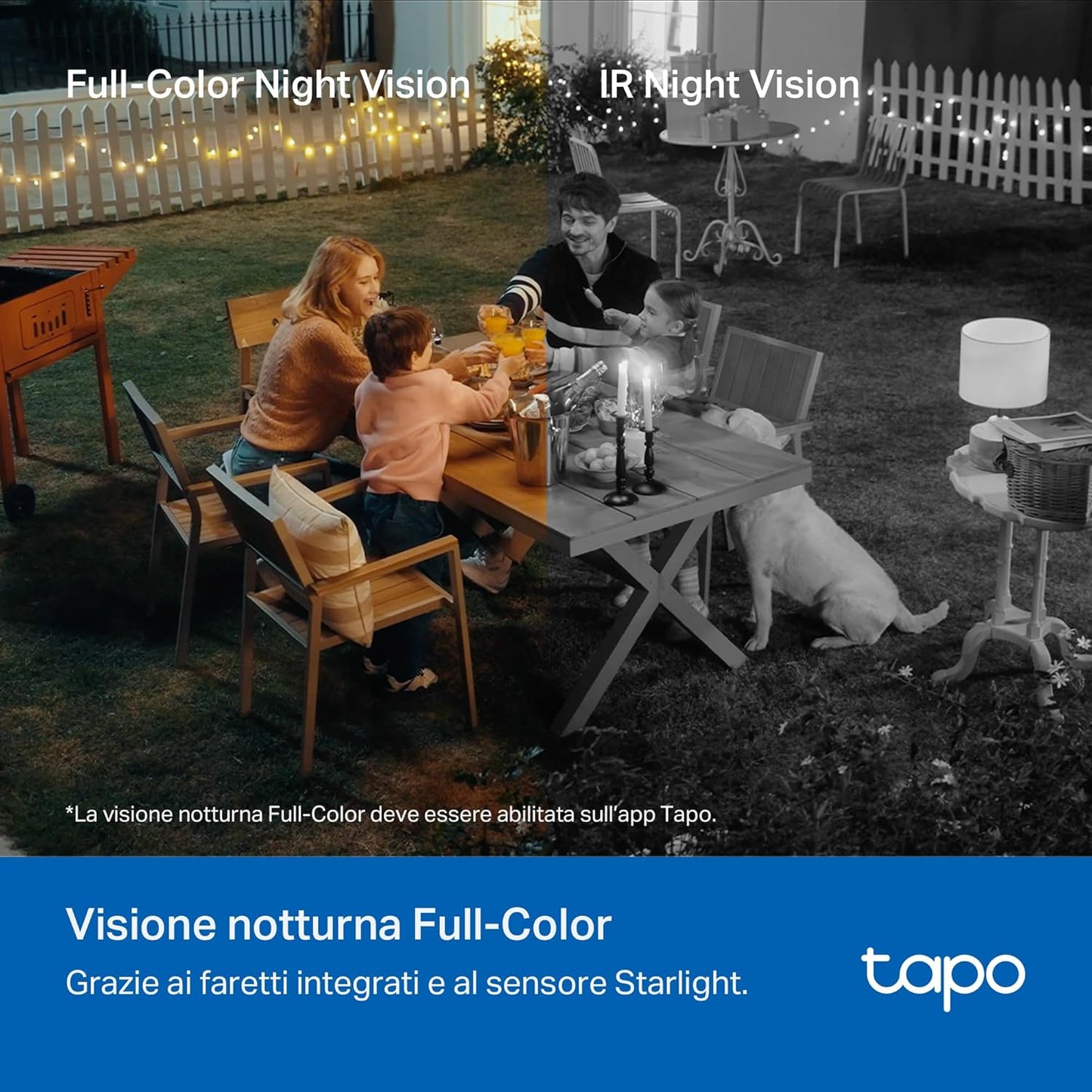 Tapo C660 KIT Telecamera Wi-Fi Esterno 4K 8MP a Batteria, 360° PTZ, Visione Notturna a Colori Starlight, Batteria 10000mAh