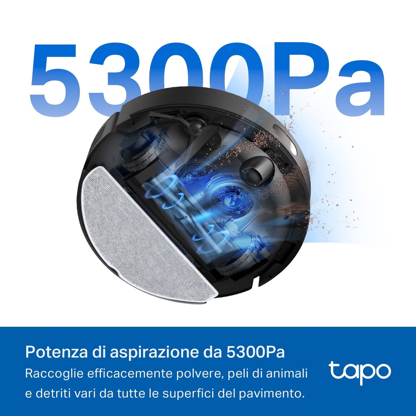 Tapo RV30 Max Robot Aspirapolvere, Doppia Navigazione LiDAR+IMU, ⚠️Aggiungi la Base di Ricarica RVB102 al carrello