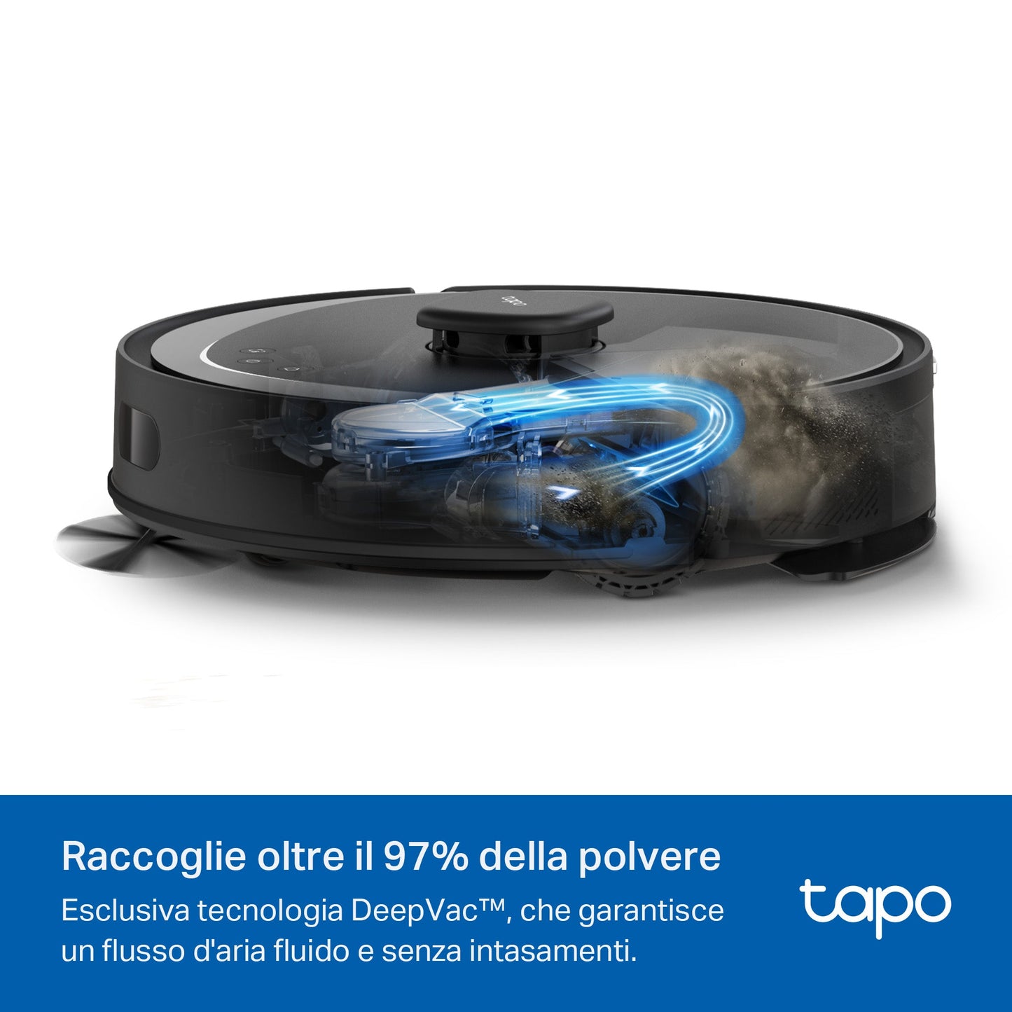 Tapo RV30 Max Robot Aspirapolvere, Doppia Navigazione LiDAR+IMU, ⚠️Aggiungi la Base di Ricarica RVB102 al carrello
