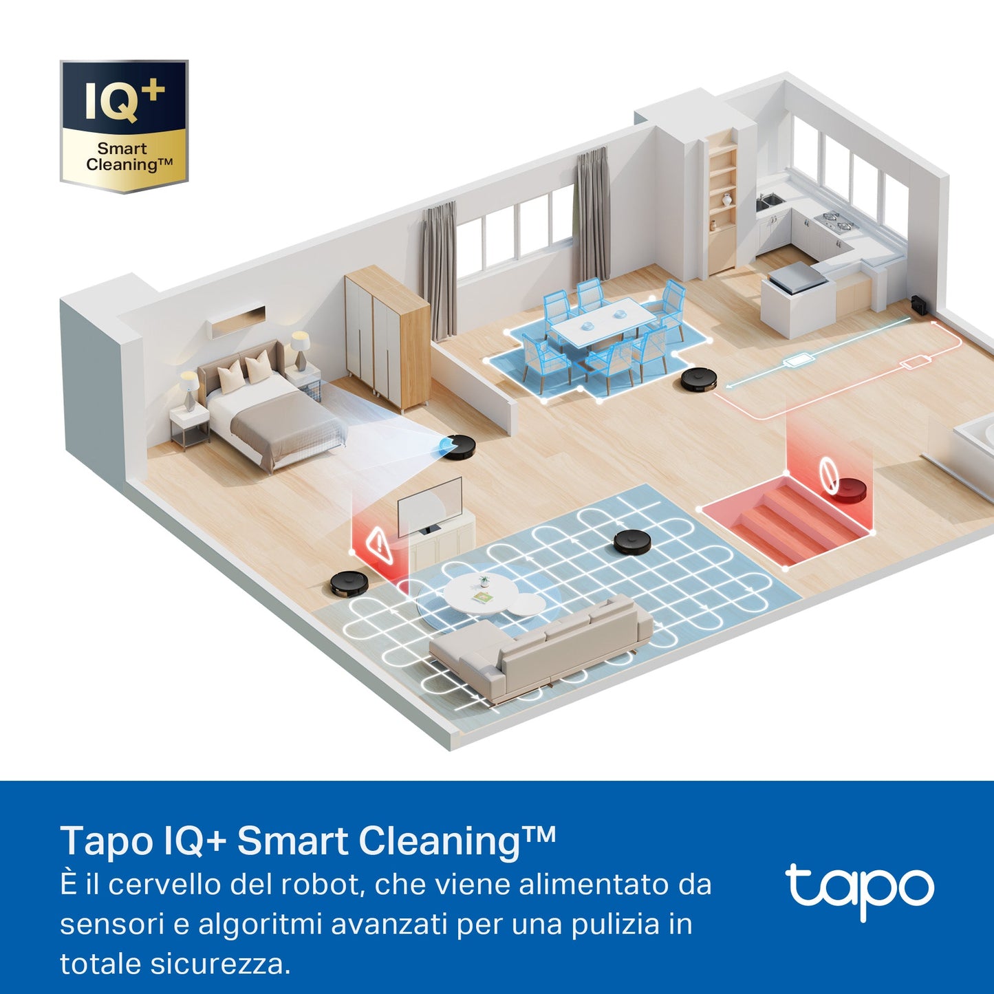 Tapo RV30 Max Robot Aspirapolvere, Doppia Navigazione LiDAR+IMU, ⚠️Aggiungi la Base di Ricarica RVB102 al carrello