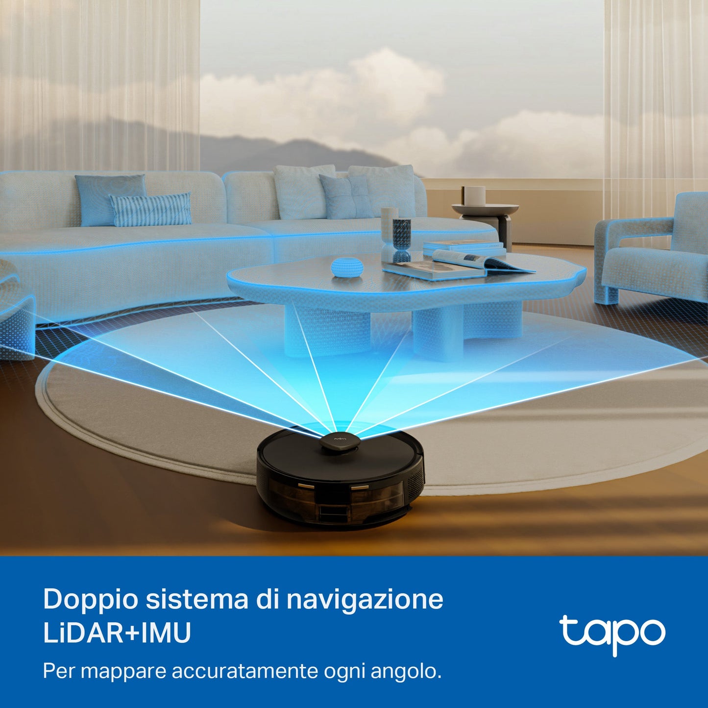 Tapo RV30 Max Robot Aspirapolvere, Doppia Navigazione LiDAR+IMU, ⚠️Aggiungi la Base di Ricarica RVB102 al carrello