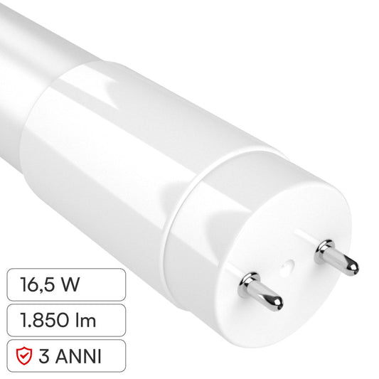 - Nuovo Prodotto - V-Tac VT-122 Tubo LED T8 G13 16,5W SMD Nano Plastic Lampadina 120cm con Starter - SKU 23872 / 23873