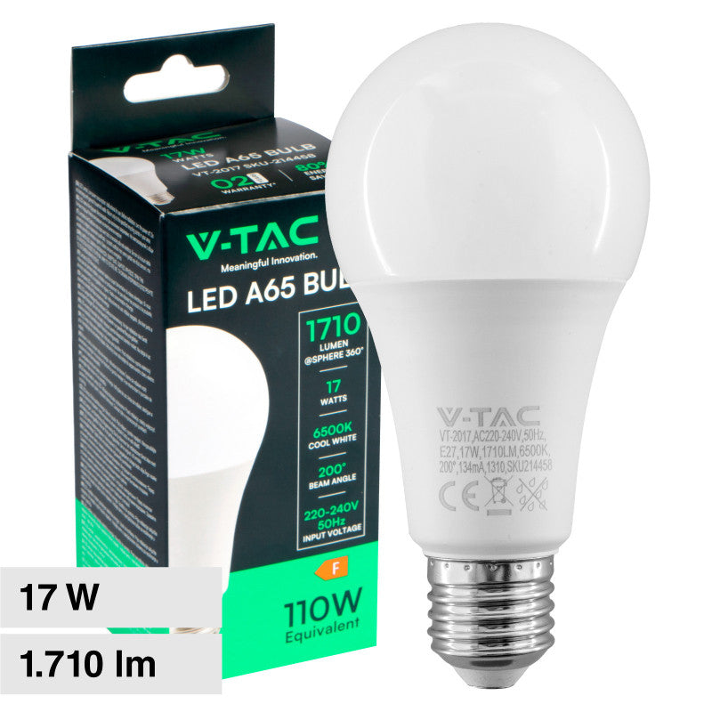 V-Tac VT-2017 Lampadina LED E27 17W A65 Goccia SMD Chip CREE - SKU 2144566 / 2144576 / 2144586