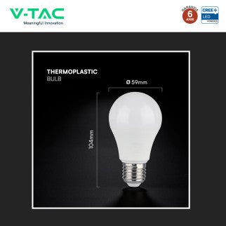 V-Tac VT-2099 Lampadina LED E27 8,5W A60 Goccia SMD Chip CREE - SKU 2172606 / 2172616 / 2172626