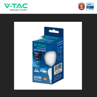 V-Tac VT-2099 Lampadina LED E27 8,5W A60 Goccia SMD Chip CREE - SKU 2172606 / 2172616 / 2172626