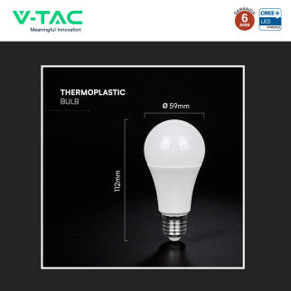 V-Tac VT-2112 Lampadina LED E27 10,5W A60 Goccia SMD Chip CREE - SKU 2173506 / 2173496 / 2173516