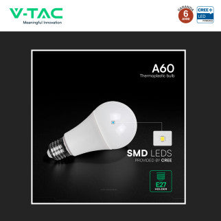 V-Tac VT-2112 Lampadina LED E27 10,5W A60 Goccia SMD Chip CREE - SKU 2173506 / 2173496 / 2173516