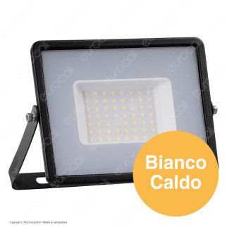 V-Tac VT-4051 Faro LED Floodlight 50W SMD Slim IP65 Nero - SKU 215958 / 215959 / 215960