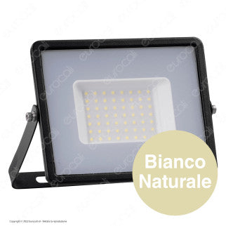 V-Tac VT-4051 Faro LED Floodlight 50W SMD Slim IP65 Nero - SKU 215958 / 215959 / 215960