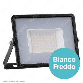 V-Tac VT-4051 Faro LED Floodlight 50W SMD Slim IP65 Nero - SKU 215958 / 215959 / 215960