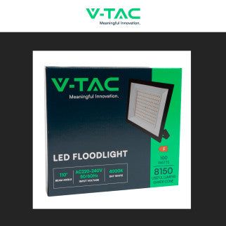 V-Tac VT-44109 Faro LED 100W Faretto SMD IP65 Colore Nero - SKU 23980 / 23982