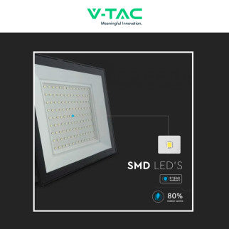 V-Tac VT-44109 Faro LED 100W Faretto SMD IP65 Colore Nero - SKU 23980 / 23982