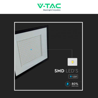 V-Tac VT-44208 Faro LED 200W Faretto SMD IP65 Colore Nero - SKU 23976 / 23977