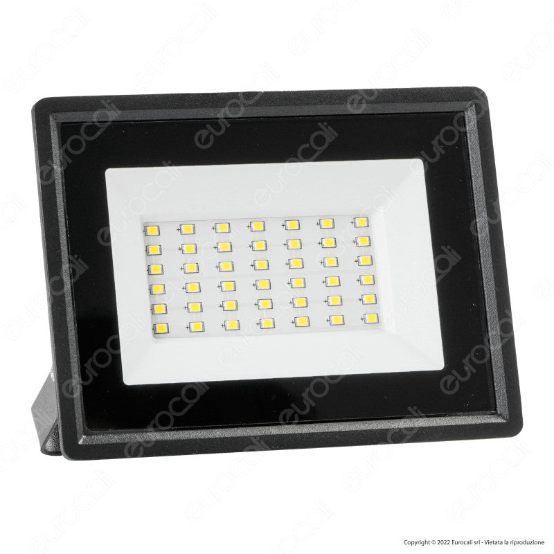 V-Tac VT-4934 Faro LED Floodlight 30W SMD Slim IP65 Nero - SKU 6743 / 6744 / 6745