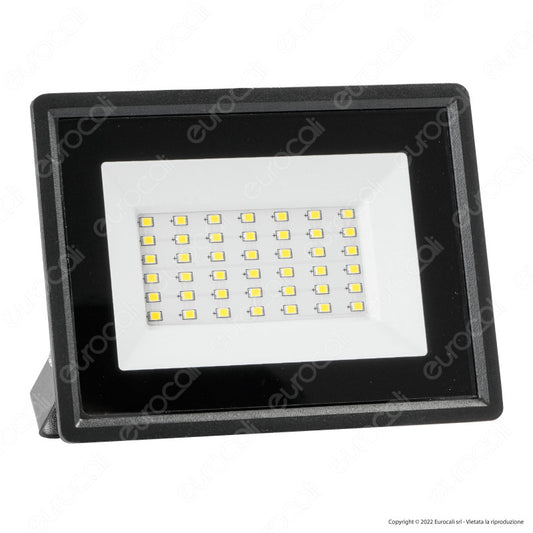 V-Tac VT-4934 Faro LED Floodlight 30W SMD Slim IP65 Nero - SKU 6743 / 6744 / 6745