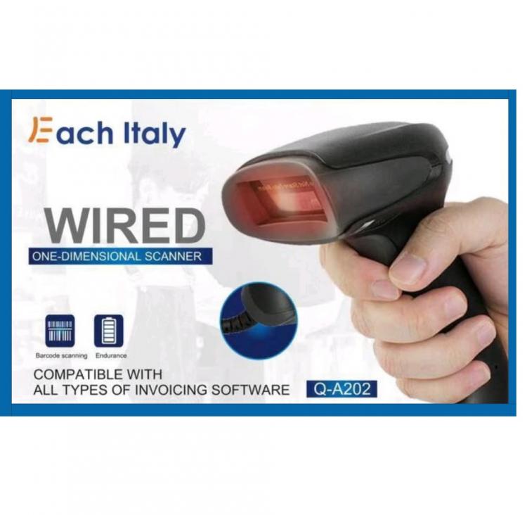Lettore Barcode Per Codice A Barre Ean Pistola Laser Scanner Pc Usb Windows Mac