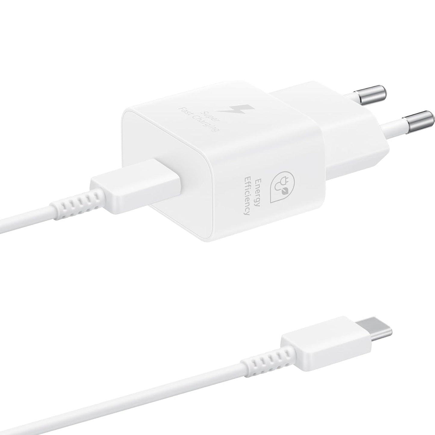 Samsung EP-T2510X Caricatore Originale da 25W, Porta USB-C (con Cavo), Bianco