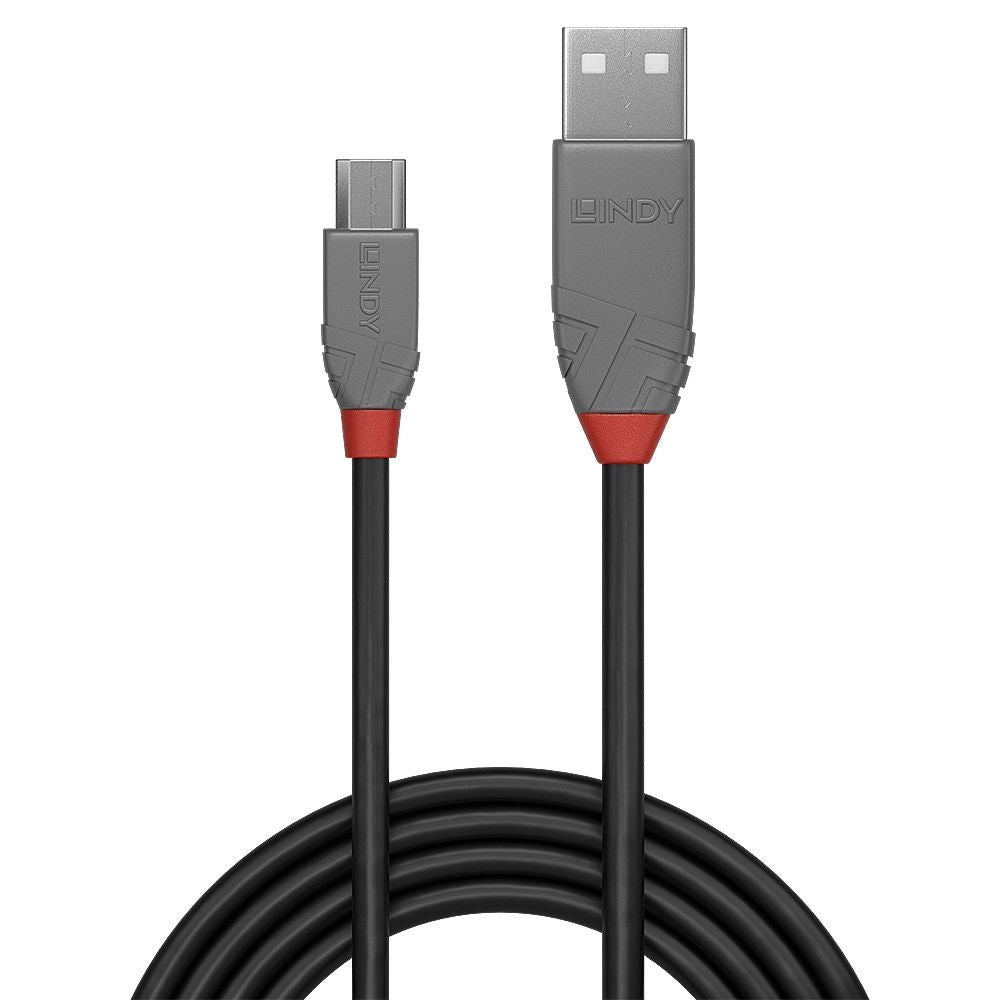 Lindy 36733 cavo USB 2 m USB 2.0 USB A Micro-USB B Nero, Grigio [LINDY36733]