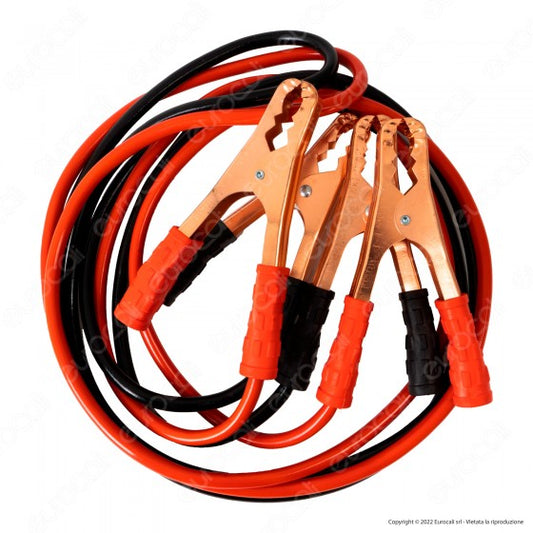 CFG Luce Quadra 400Amp Booster Cable 2 Cavi Elettrici con Morsetti Professionali per Batteria Auto 3 Metri - mod. ES037