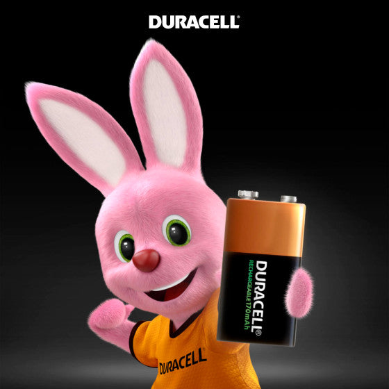 DURACELL RECHARGEABLE 6HR61 E-BLOCK TRANSISTOR DC1604 9V PILA RICARICABILE 170MAH - BLISTER DA 1 BATTERIA - Consegna in 1-5 giorni lavorativi