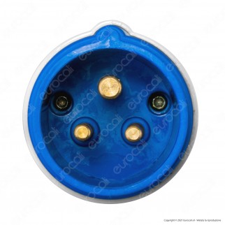 Ecova Adattatore con 1 Spina CEE industriale 2P+T e 1 Presa SCHUKO + 10/16A 2P+T 250V - mod. 20553