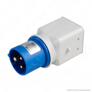 Ecova Multipresa con 1 Spina CEE industriale 16A 2P+T e 2 Prese 10/16A 2P+T 250V - mod. 20554