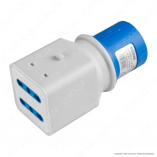 Ecova Multipresa con 1 Spina CEE industriale 16A 2P+T e 2 Prese 10/16A 2P+T 250V - mod. 20554