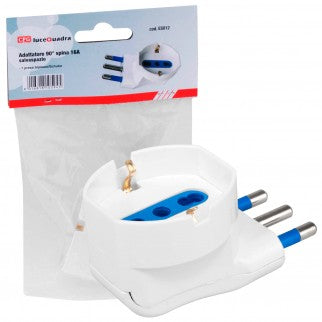 CFG Adattatore Singolo Salvaspazio Schuko Colore Bianco Spina 16A per Interno - mod. ES012