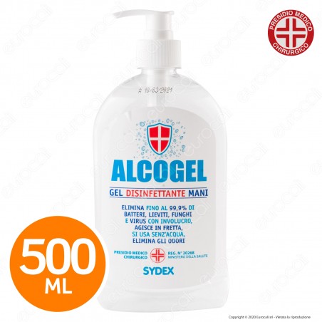 Gel Disinfettante Mani Professionale Igienizzante - Presidio Medico Chirurgico Efficace Contro Virus - Flacone da 500ml